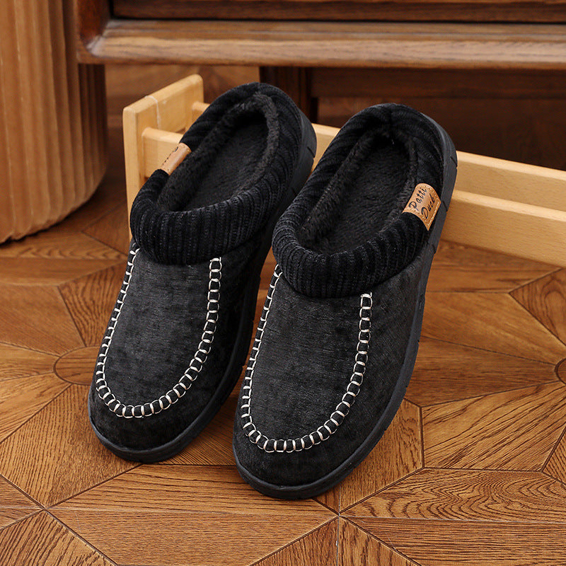 ⏰Limited-Time 70% OFF –Men's Suede Slippers - Waterproof, Warm Lining, Arch Support, Lightweight