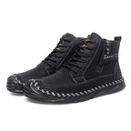 (⏰NOW ON: 70% OFF Sale! 🔥)Men’s Leather Work & Motorcycle Chukka Boots – Durable, Lightweight, Non-Slip Sole with Ankle Support for Long Rides & Long Days