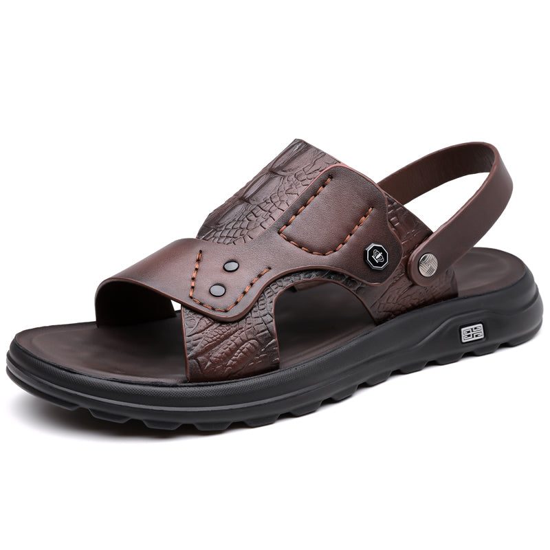 (⏰Limited Time Sale 70% OFF 🔥)Premium Leather Men’s Vintage Sandals – Open-Toe Design, Breathable & Lightweight, Durable Anti-Slip Sole, All-Day Comfort for Walking, Vacation, and Daily Wear