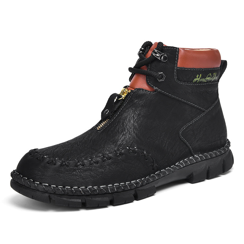 (⏰ Limited Time Sale 70% OFF 🔥) Men’s Premium Leather Work & Outdoor Boots – Full-Grain Embossed Leather, Slip-Resistant Rubber Outsole, Abrasion-Proof, Lightweight Flex, All-Day Comfort