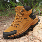 (⏰ Limited Time Sale 70% OFF 🔥) Men’s Premium Leather Hand Stitched Full-Grain Leather Boots Motorcycle Boots Work Boots Hiking Boots – Waterproof, Cut-Resistant, Anti-Slip Sole, Shock-Absorbing Arch Support, All-Day Comfort