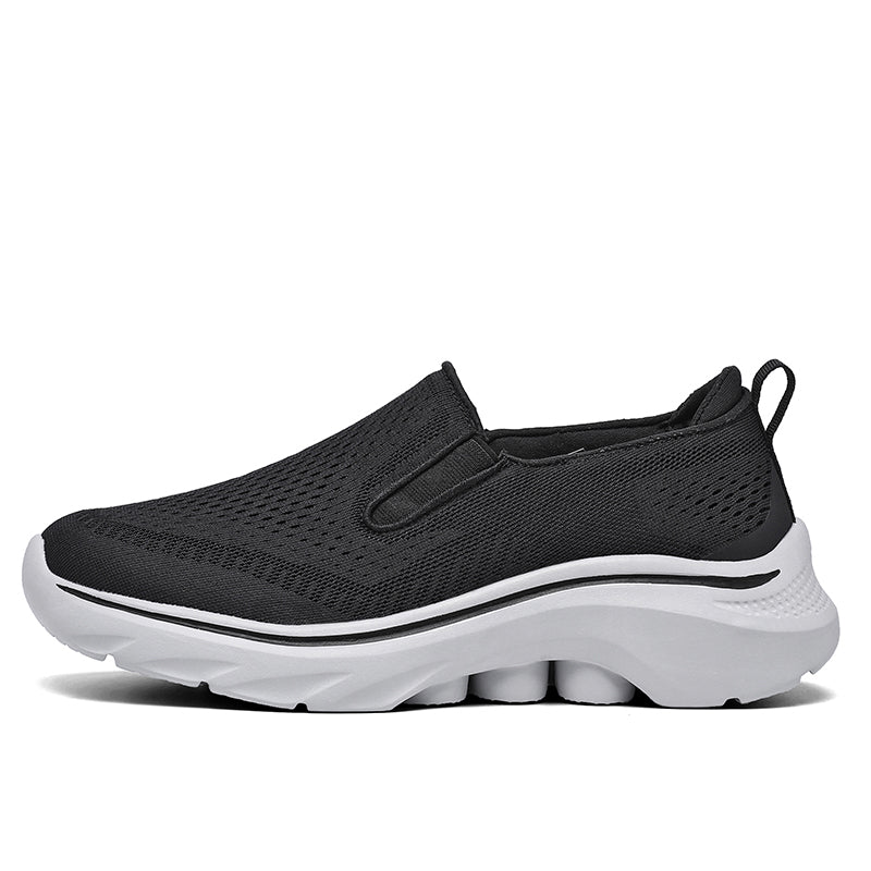 Men‘s’ Slip-On Running Walking Shoes - Zero Laces Comfort, Non-Slip Traction & Cushioned Support