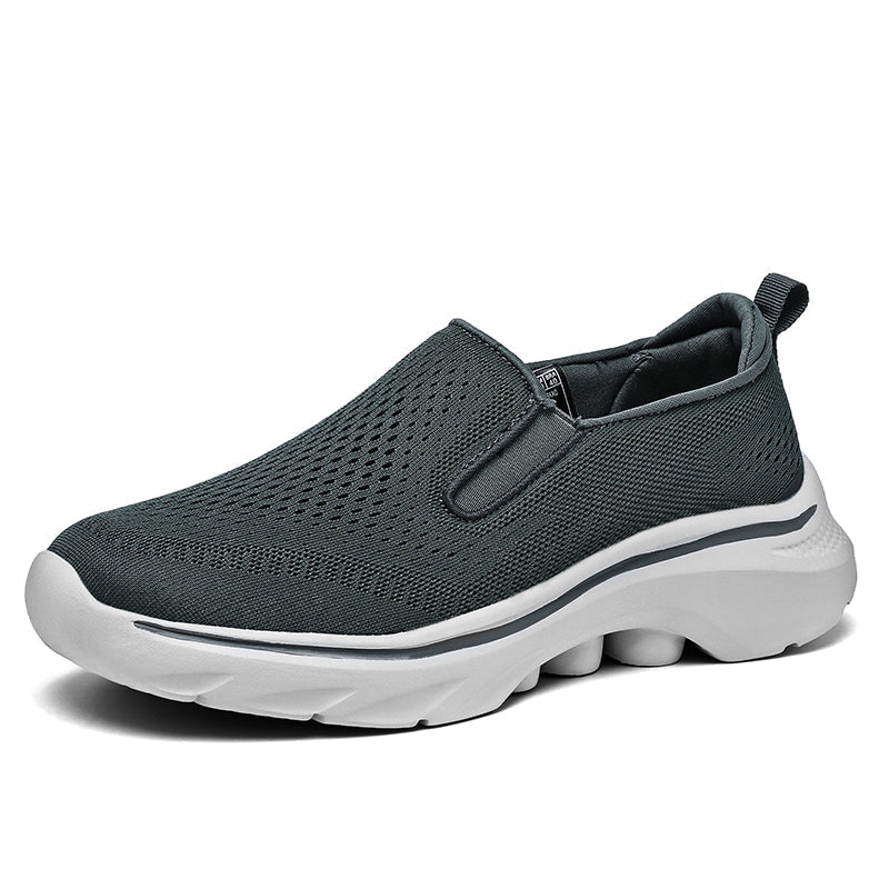 Men‘s’ Slip-On Running Walking Shoes - Zero Laces Comfort, Non-Slip Traction & Cushioned Support