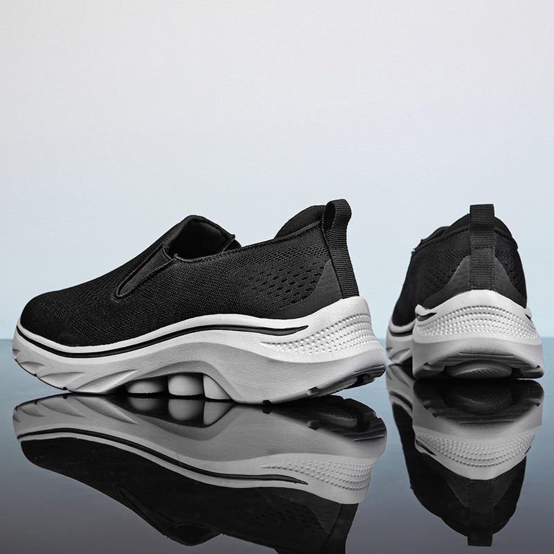 Men‘s’ Slip-On Running Walking Shoes - Zero Laces Comfort, Non-Slip Traction & Cushioned Support