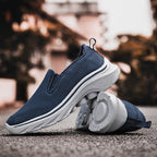 Men‘s’ Slip-On Running Walking Shoes - Zero Laces Comfort, Non-Slip Traction & Cushioned Support