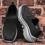 Men‘s’ Slip-On Running Walking Shoes - Zero Laces Comfort, Non-Slip Traction & Cushioned Support