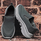 Men‘s’ Slip-On Running Walking Shoes - Zero Laces Comfort, Non-Slip Traction & Cushioned Support