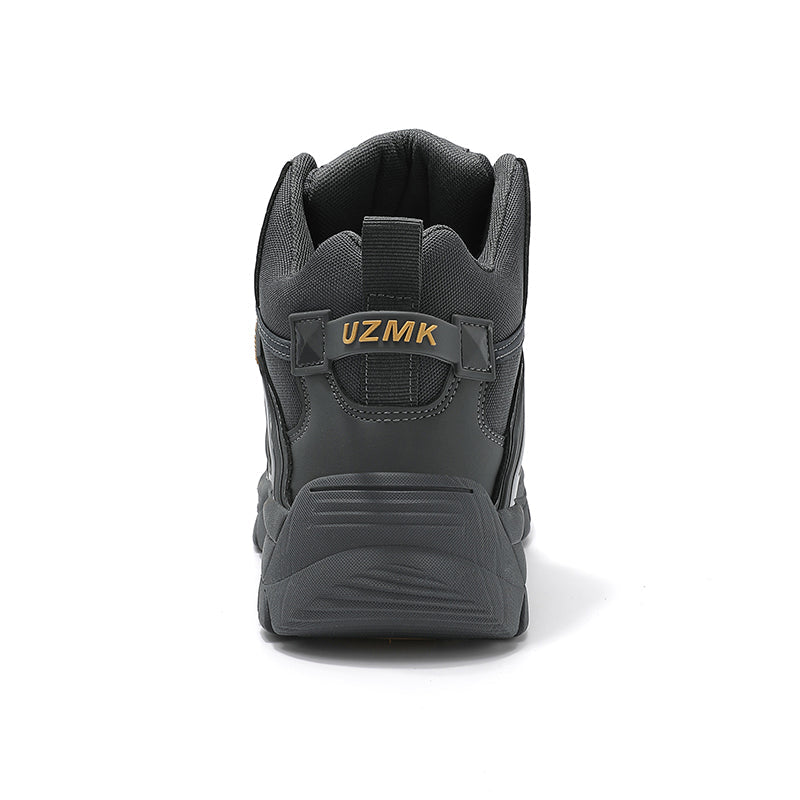 (🔥Last Day Promotion 70% OFF 🎁) Men’s Leather Hiking and Work Boots, Waterproof Lightweight Orthopedic Comfort, Slip Resistant Anti Puncture, Shock Absorbing Arch and Ankle Support, for Wet Trails Construction and Long Walks