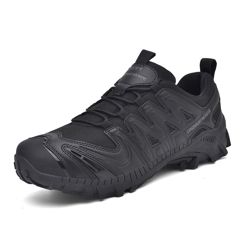 Men’s Lightweight Hiking/Work Shoes — Multi-Terrain Slip-Resistant, Breathable Quick-Dry Mesh, Shock-Absorbing Arch Support, Wide Protective Toe & Ankle Support