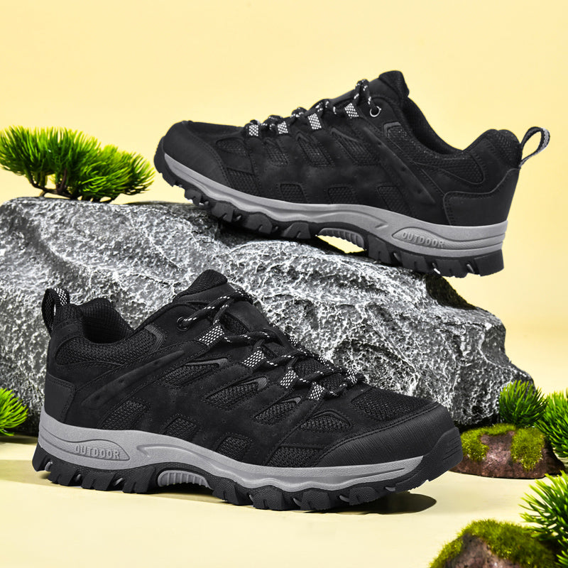Men's Outdoor Hiking Work Boots - Slip-Resistant & Abrasion-Proof for Mountain/Construction