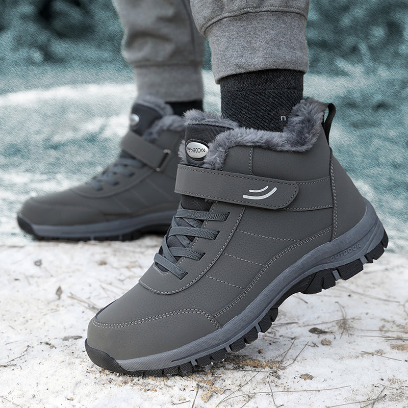 Men’s Waterproof Winter Boots | Warm Lining, Non-Slip Sole, Wide Fit