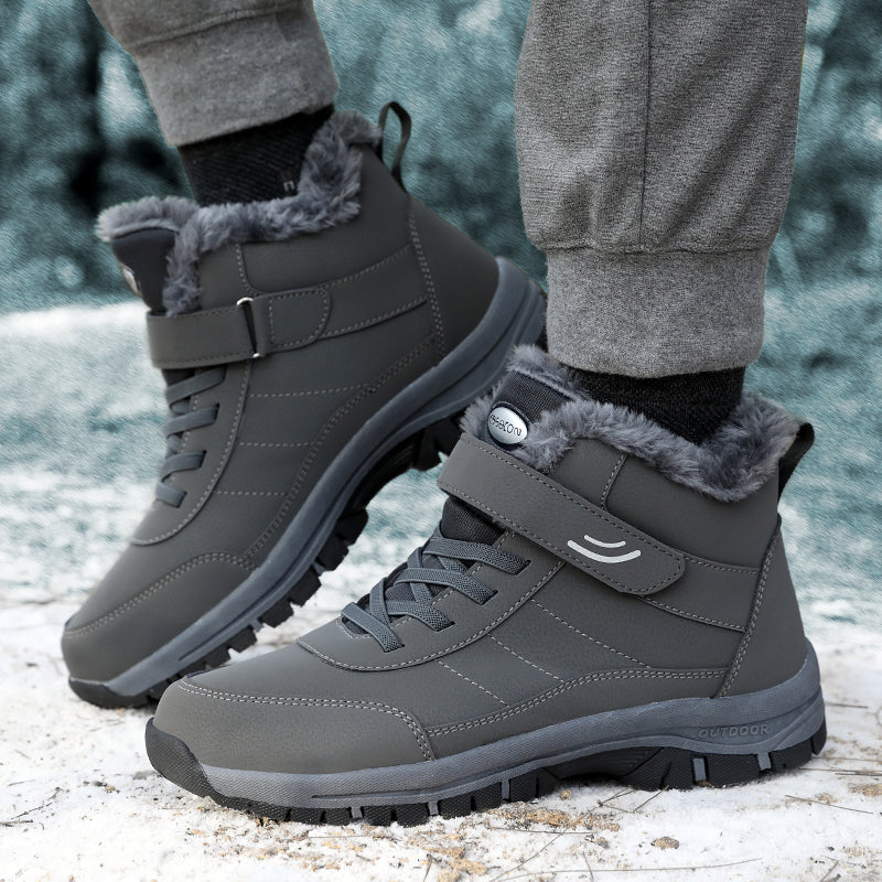 Men’s Waterproof Winter Boots | Warm Lining, Non-Slip Sole, Wide Fit