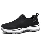 Men’s Slip-On Walking Shoes – Lightweight Cushioned Sole, Waterproof Mesh, Wide Toe Box, Arch Support & Non-Slip Traction