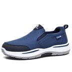 Men’s Slip-On Walking Shoes – Lightweight Cushioned Sole, Waterproof Mesh, Wide Toe Box, Arch Support & Non-Slip Traction