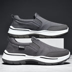Men’s Slip-On Walking Shoes – Lightweight Cushioned Sole, Waterproof Mesh, Wide Toe Box, Arch Support & Non-Slip Traction