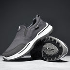 Men’s Slip-On Walking Shoes – Lightweight Cushioned Sole, Waterproof Mesh, Wide Toe Box, Arch Support & Non-Slip Traction