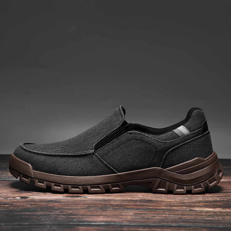 Men's Comfortable Non-Slip Pigskin Slip-On Casual Walking Shoes Outdoor Sports Shoes