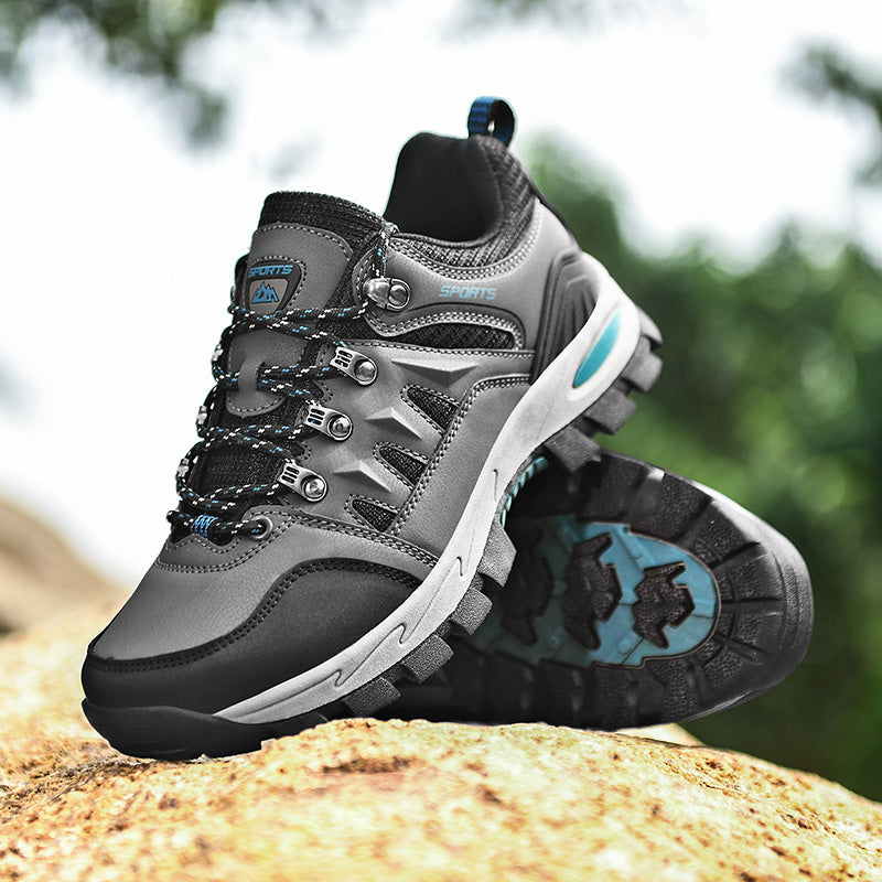 Men's Outdoor Hiking Work Boots - Slip-Resistant & Abrasion-Proof for Mountain/Construction