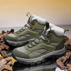 Men's Waterproof Hiking Boots - Breathable Quick-Dry Upper,Mountain Trekking & Outdoor Adventures | All-Terrain Grip & Abrasion-Proof