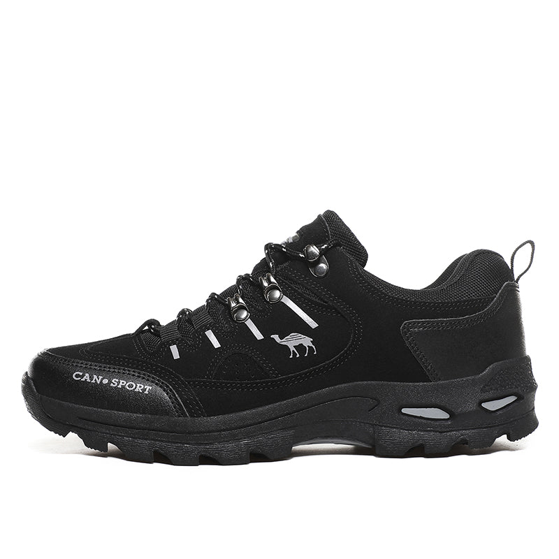 Men’s Suede Waterproof Hiking Shoes – Wide Fit, Breathable, High-Traction Outsole