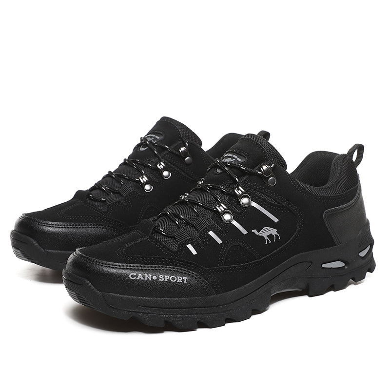 Men’s Suede Waterproof Hiking Shoes – Wide Fit, Breathable, High-Traction Outsole
