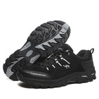Men’s Suede Waterproof Hiking Shoes – Wide Fit, Breathable, High-Traction Outsole