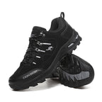 Men’s Suede Waterproof Hiking Shoes – Wide Fit, Breathable, High-Traction Outsole