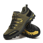 Men’s Suede Waterproof Hiking Shoes – Wide Fit, Breathable, High-Traction Outsole
