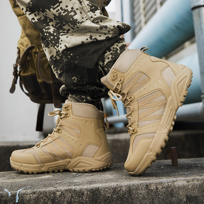 Men’s Tactical Work & Hiking Boots – High Ankle Support, Slip-Resistant, All-Day Pain Relief Comfort