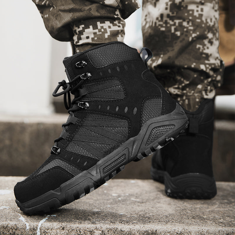 Men’s Tactical Work & Hiking Boots – High Ankle Support, Slip-Resistant, All-Day Pain Relief Comfort