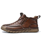 Limited Time Sale 70% OFF – Men’s Retro Leather Zip Boots Built for Comfort, Wide Toe, Arch Support, Pressure Relief, Waterproof for Every Season
