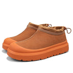 Men's Winter Warmth Wool Snow Boots Waterfoor Non-Silp Cotton Boots Orthopedic Support Winter Slippers