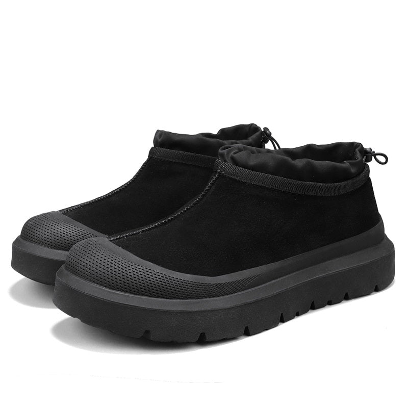 Men's Winter Warmth Wool Snow Boots Waterfoor Non-Silp Cotton Boots Orthopedic Support Winter Slippers