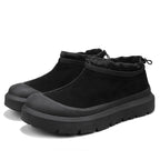 Men's Winter Warmth Wool Snow Boots Waterfoor Non-Silp Cotton Boots Orthopedic Support Winter Slippers