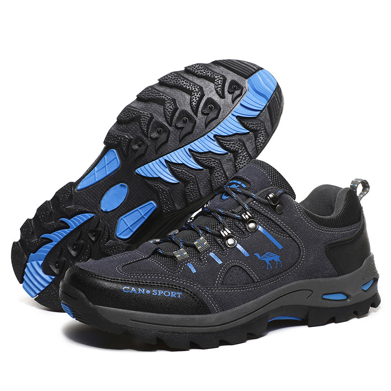 Men’s Suede Waterproof Hiking Shoes – Wide Fit, Breathable, High-Traction Outsole---new