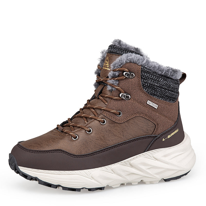 Men's Wide Fit Winter Work & Hiking Shoes – Waterproof, Steel Toe, Pain-Relief Support