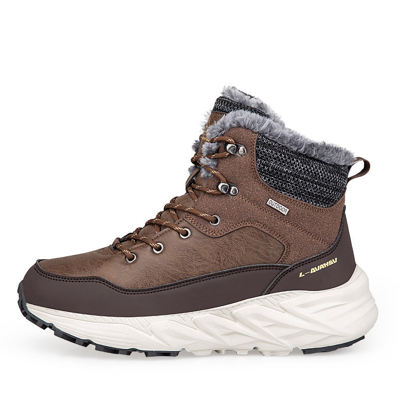 Men's Wide Fit Winter Work & Hiking Shoes – Waterproof, Steel Toe, Pain-Relief Support