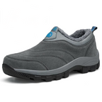 Men's Slip-On Fleece-Lined Hiking Shoes - Winter Warmth & Anti-Slip Grip