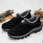 Men's Slip-On Fleece-Lined Hiking Shoes - Winter Warmth & Anti-Slip Grip