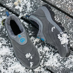 Men's Slip-On Fleece-Lined Hiking Shoes - Winter Warmth & Anti-Slip Grip