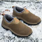 Men's Slip-On Fleece-Lined Hiking Shoes - Winter Warmth & Anti-Slip Grip