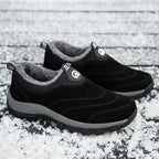 Men's Slip-On Fleece-Lined Hiking Shoes - Winter Warmth & Anti-Slip Grip