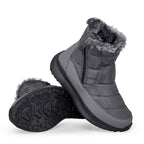 Men’s Puffer Winter Boots – Windproof & Waterproof, Non-Slip, Warm Fur-Lined Easy-Zip Snow Boots