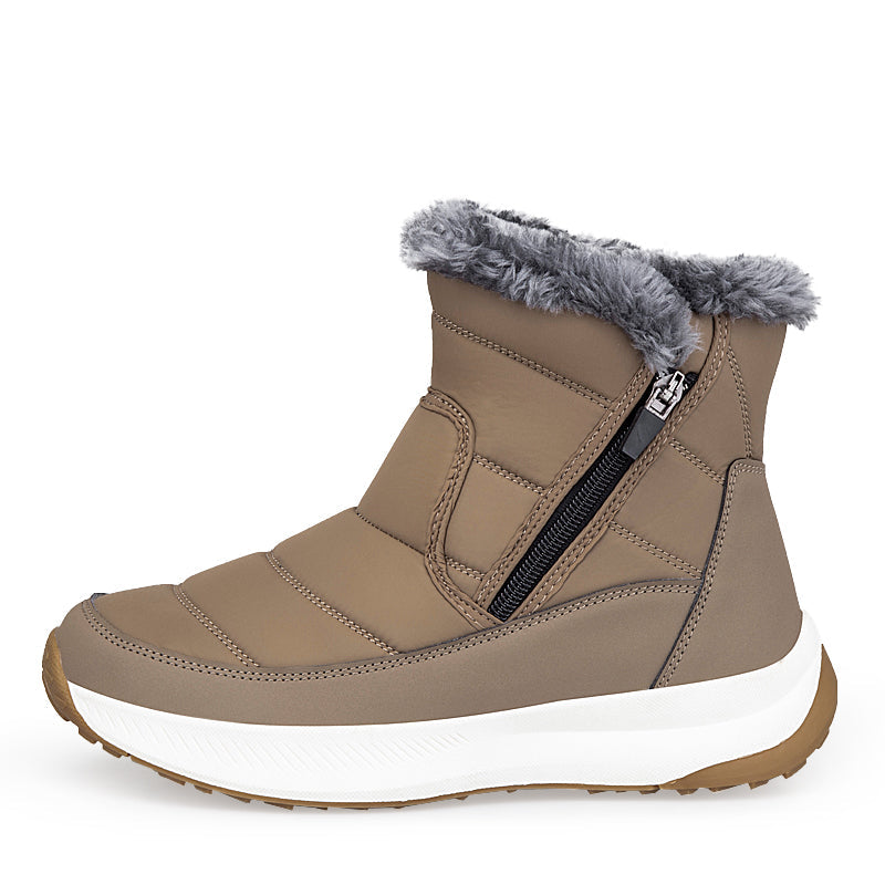 Men’s Puffer Winter Boots – Windproof & Waterproof, Non-Slip, Warm Fur-Lined Easy-Zip Snow Boots