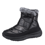 Men’s Puffer Winter Boots – Windproof & Waterproof, Non-Slip, Warm Fur-Lined Easy-Zip Snow Boots