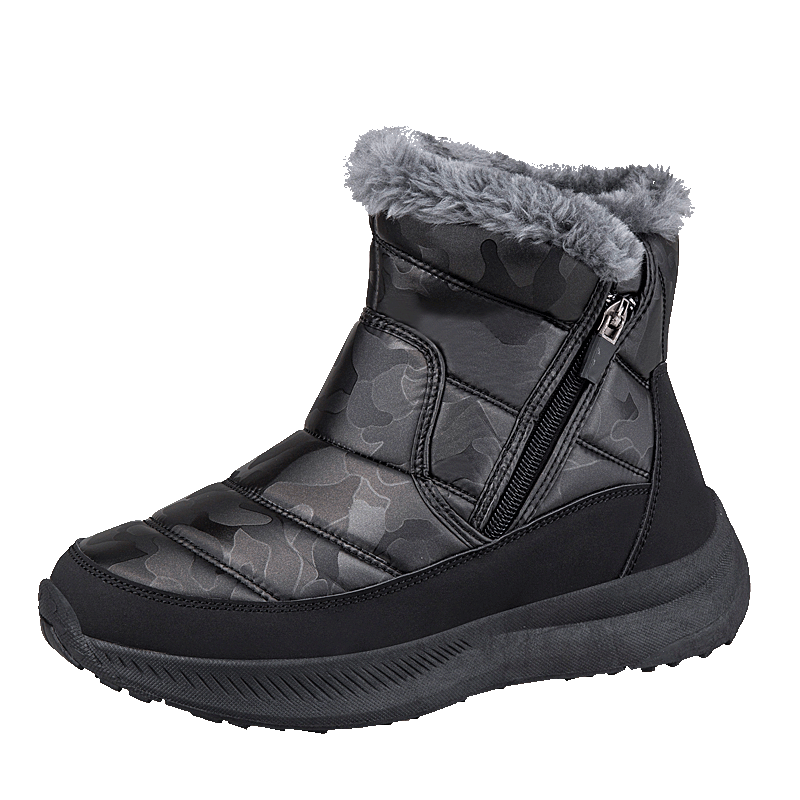 Men’s Puffer Winter Boots – Windproof & Waterproof, Non-Slip, Warm Fur-Lined Easy-Zip Snow Boots