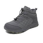 Men’s Fur Lined Winter Work Boots, Non-Slip Insulated Hiking Ankle Boots