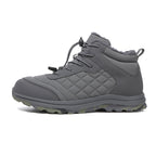 Men’s Fur Lined Winter Work Boots, Non-Slip Insulated Hiking Ankle Boots