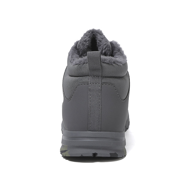 Men’s Fur Lined Winter Work Boots, Non-Slip Insulated Hiking Ankle Boots