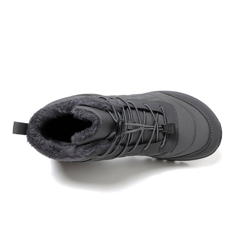 Men’s Fur Lined Winter Work Boots, Non-Slip Insulated Hiking Ankle Boots